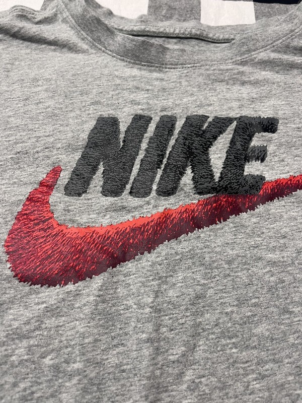 Nike Shirt Adult Small Gray Center Logo Running Short Sleeve Casual Gym Mens gallery