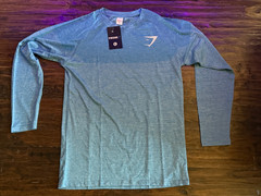 Gymshark Long Sleeve Seamless Shirt Men XL / BLUE / NWT