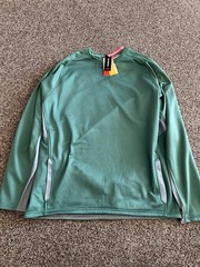 New Balance Mens Green Moisture Wicking Relaxed Fit Fleece Lined Shirt XL