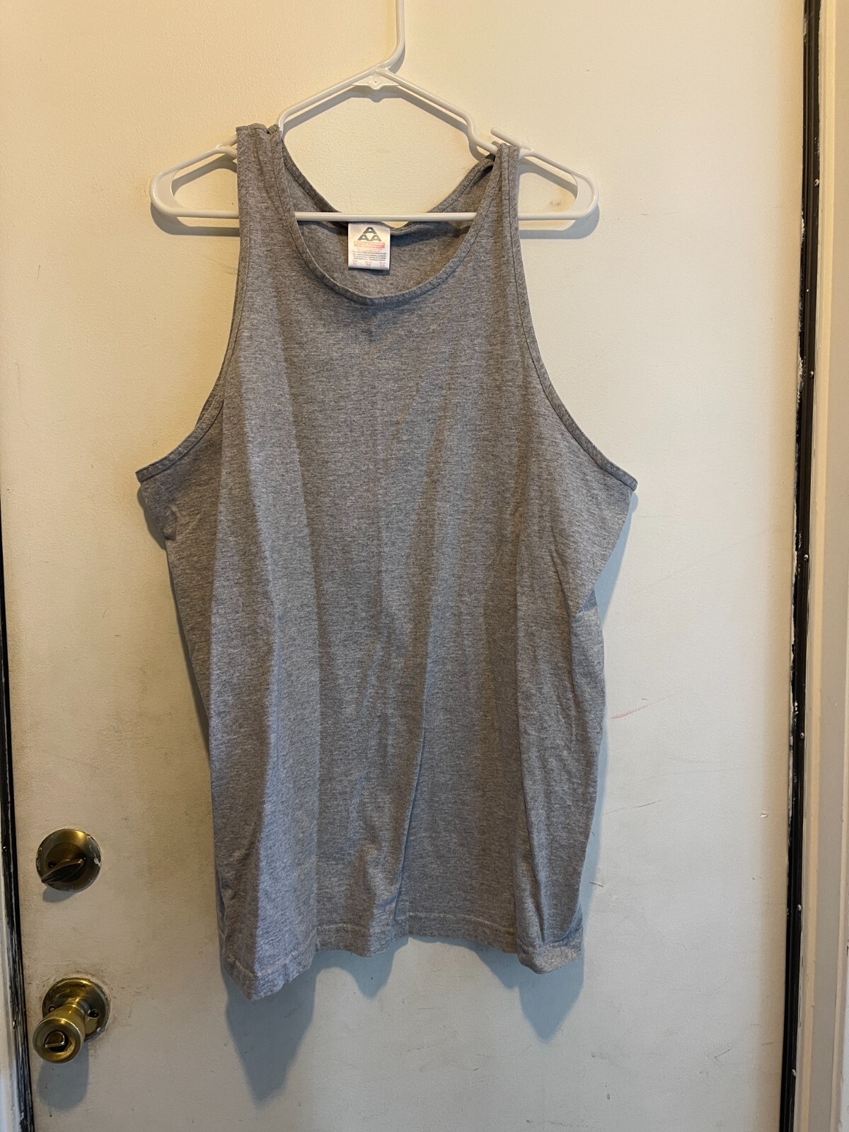 AAA Mens Athletic Muscle Sleeveless Gray Tank Top Shirt Size XL gallery