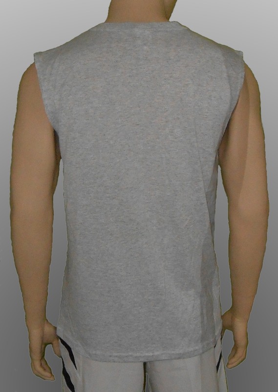 Shooter Shirt Lt Weight Cotton Poly Ash Gray Sleeveless by High Five - Men's XL gallery