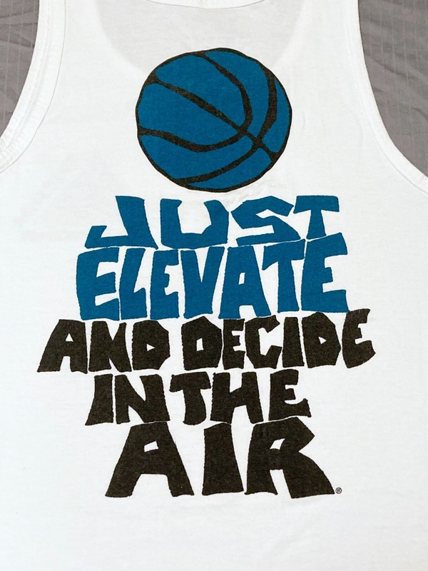 Vintage 90s Above The Rim Hoopwear "Just Elevate" Hip Hop Tanktop USA Made - L gallery