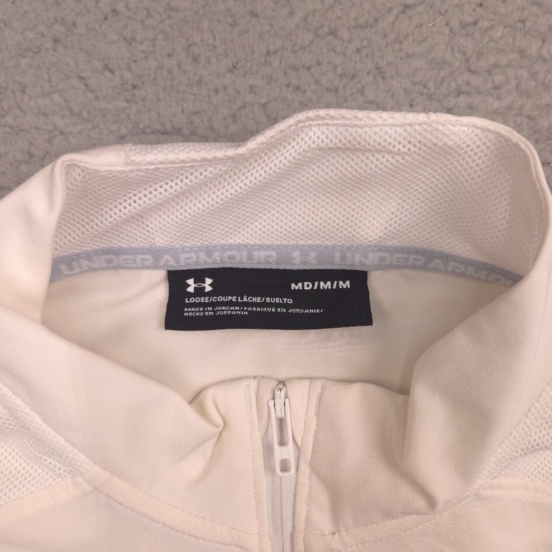 Under Armour 1370375 Men’s 2-Tone Half Zip Training Shirt White Cream M gallery