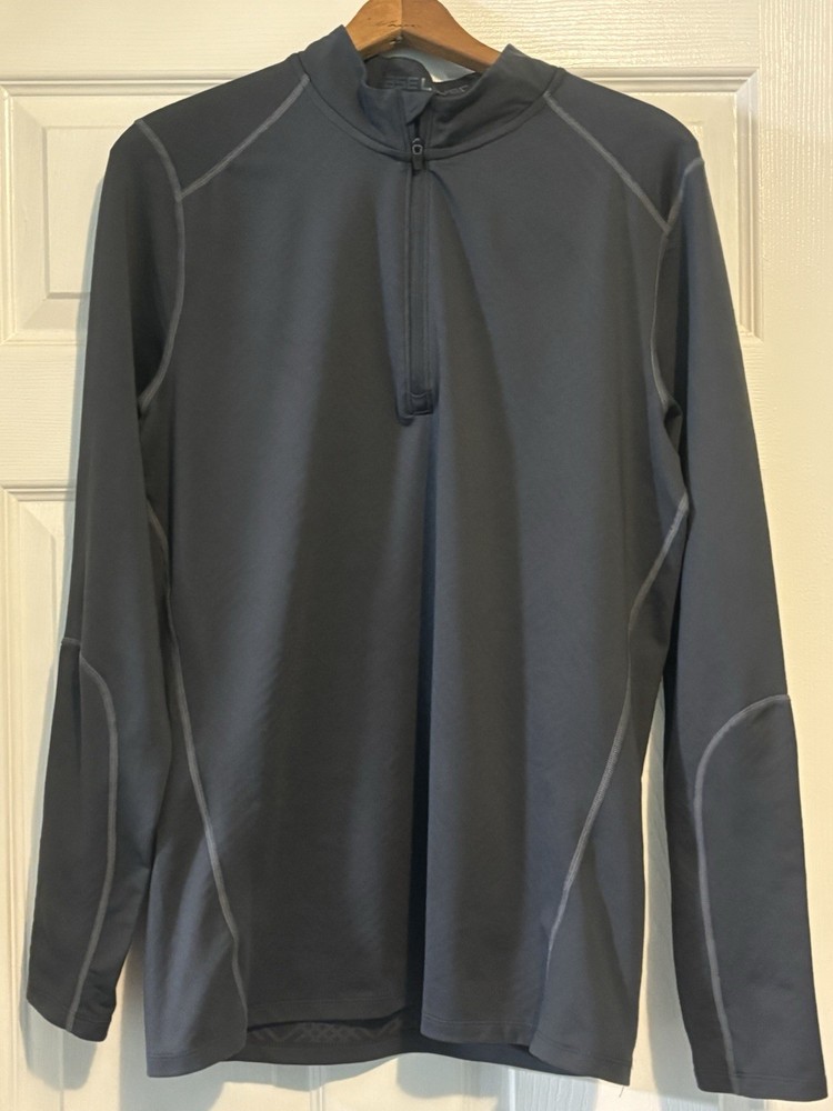 Layer 8 Performance Mens Baselayer Long Sleeve Pullover Quick-Dry M 1/4 Zip LN