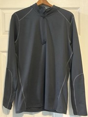 Layer 8 Performance Mens Baselayer Long Sleeve Pullover Quick-Dry M 1/4 Zip LN