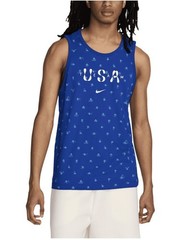 Nike USA Club Tank Top Men’s Small Blue All Over Print FN0879-417