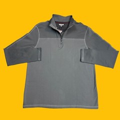 English Laundry Mens Size L arge 1/4-Zip Pullover Gray SweatShirt MSRP $75