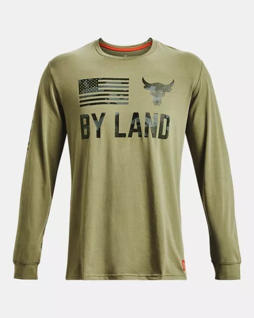 Under Armour Men's Project Rock Veterans Day L/S Shirt Olive Green Medium $70 gallery