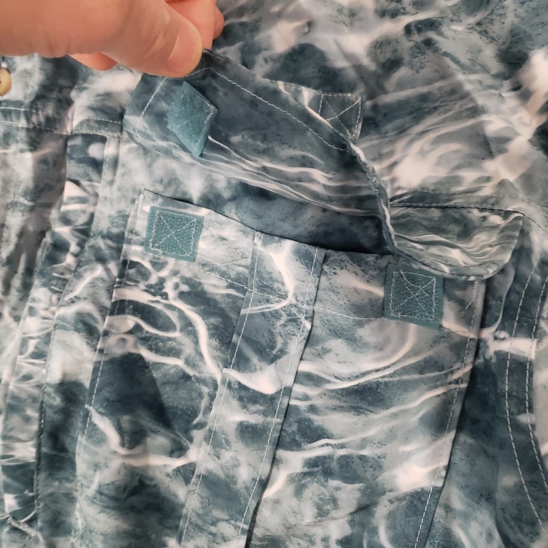 MOSSY OAK elements agua fishing button up shirt men's 3XL gallery
