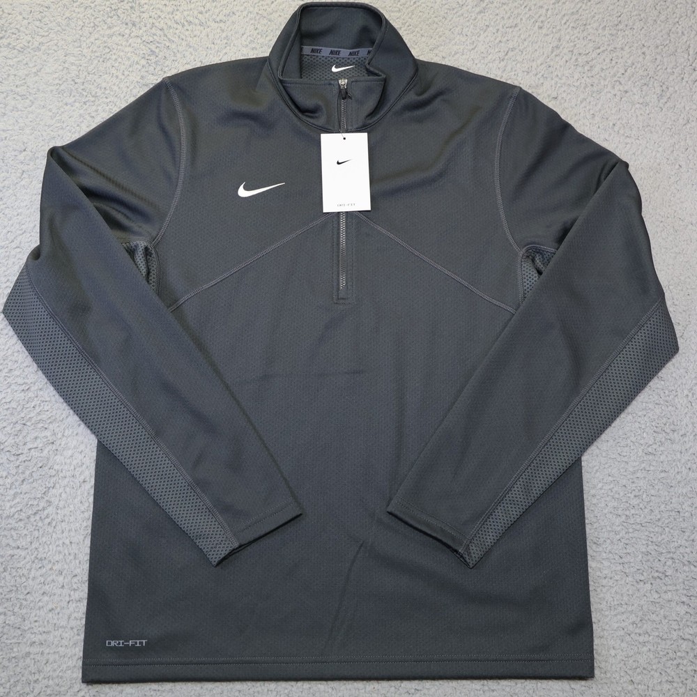 Nike Mens Training 1/4 Zip Dri-FIT Pullover Anthracite Grey M53181 Medium