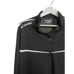 Columbia Golf Quarter Zip Pullover Mens Large Black Lightweight Athletic