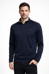 IZOD Perform X Mens Large Dark Navy Quarter Zip Pullover Athletic Golf Sweater L