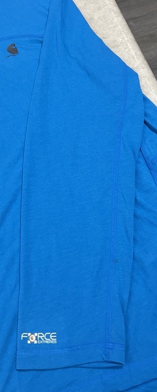 Carhartt Force Extremes 1/4 Zip Pullover Blue Relaxed Fit 102051 Size XL Stretch gallery