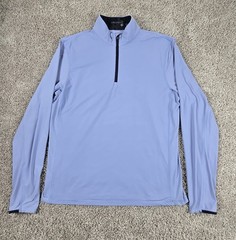 Greyson Golf Pullover Shirt Jacket Mens Large Blue Quarter Zip Performance