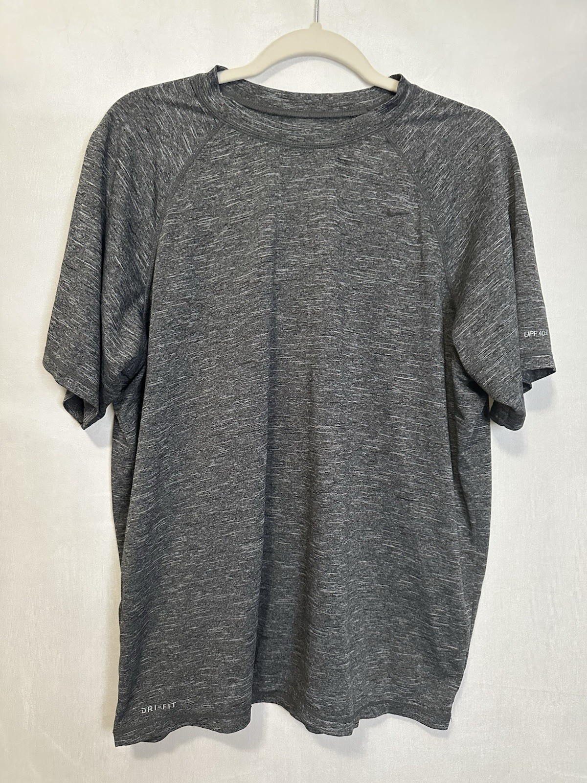 Nike Dri-FIT UPF 40+ Heather Gray Short Sleeve Athletic Shirt Men’s XL gallery