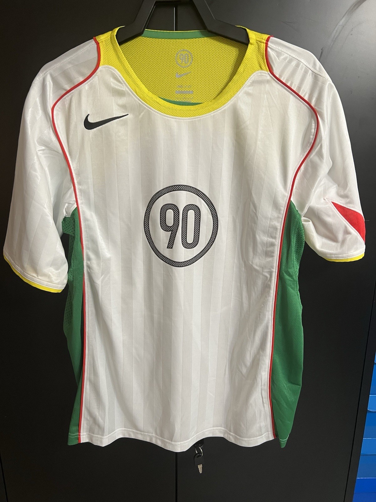 Nike Total 90 Dri-Fit Men’s Soccer Jersey White Yellow Light Crimson L, XL gallery