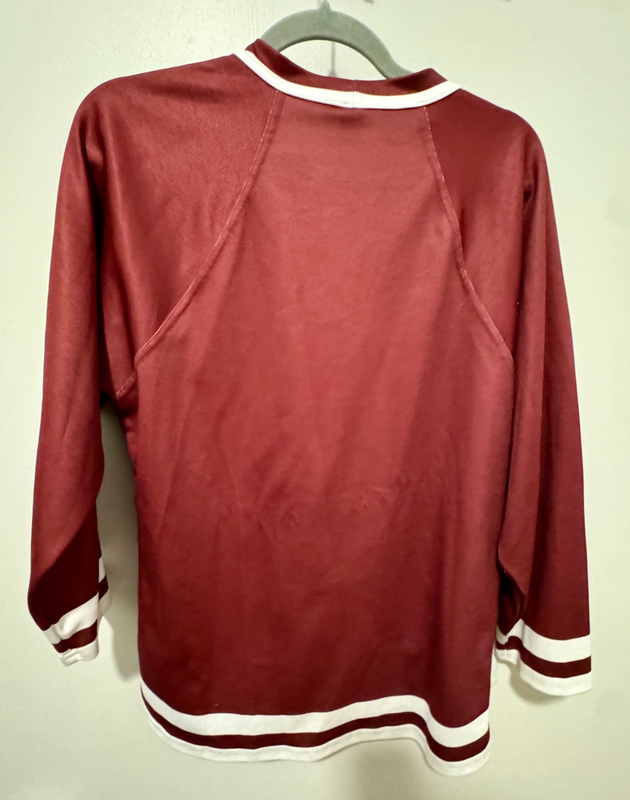 Latvija Hockey Jersey Youth 134/140 Maroon Long Sleeve Latvijas Federacija gallery