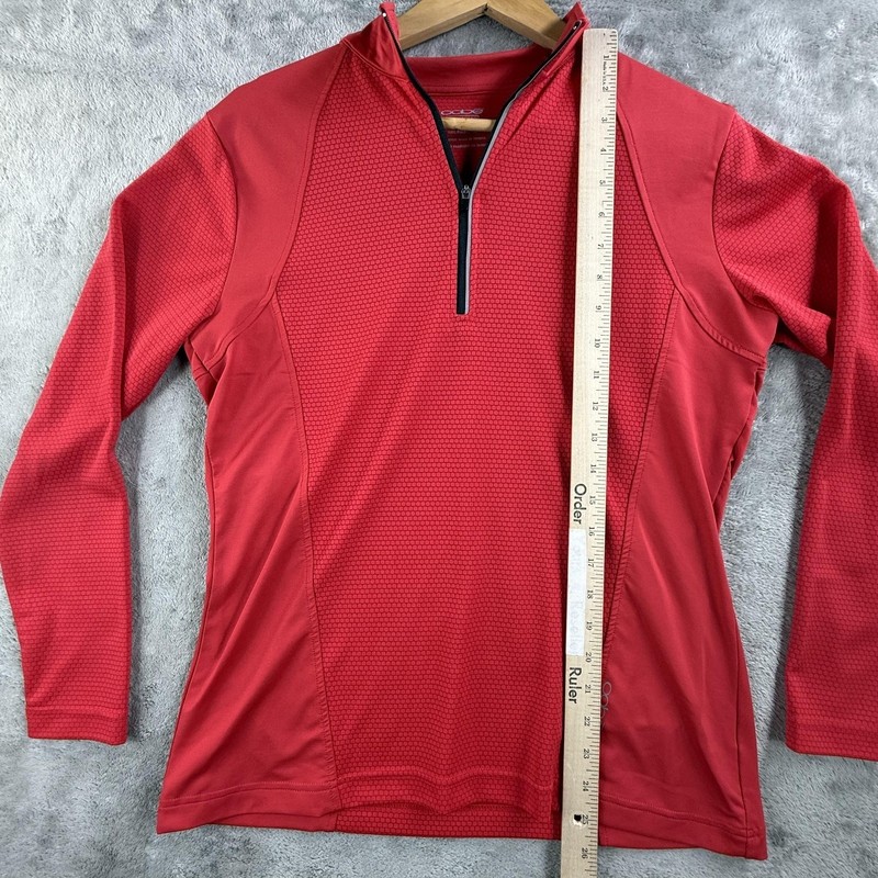 Oobe Pullover Jacket Mens Medium Red Hydrovent 1/4 Zip Mock Neck Athletic Top gallery