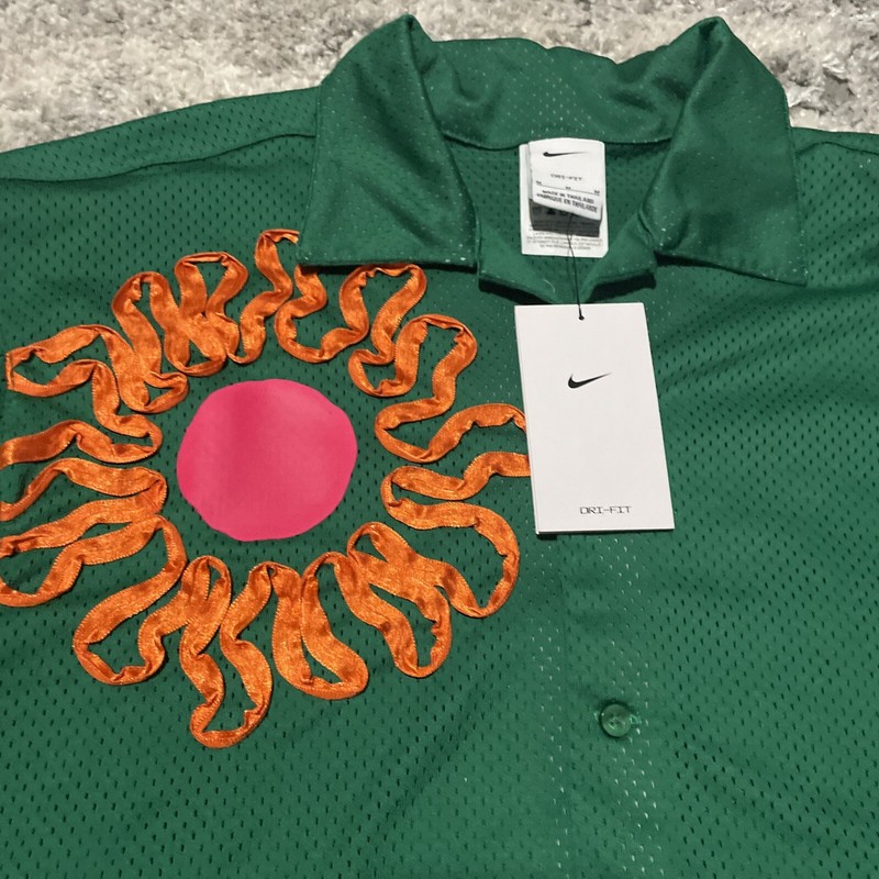 Nike Uphoria Button-Up Mesh Short Sleeve Top Jersey Shirt DV9676-365 MenS Medium gallery