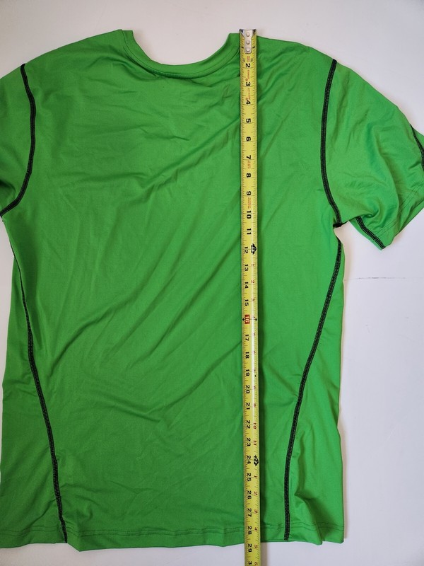 adidas Men's Tech Short-Sleeve Training Tee, Intense Green/Black, L gallery