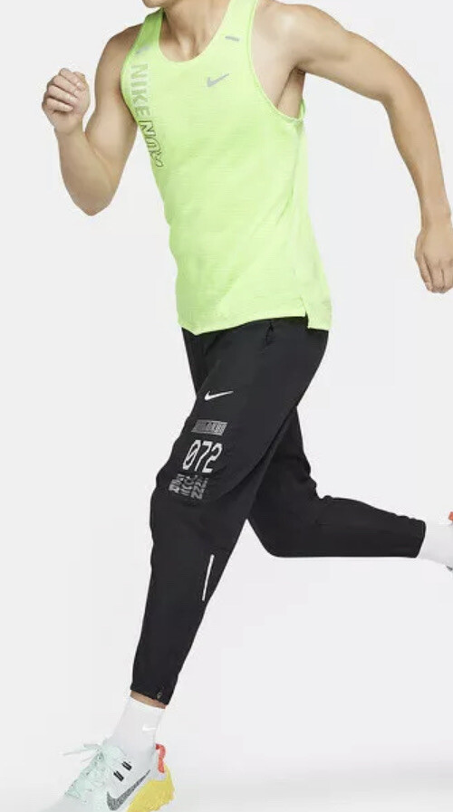 Nike Men’s Rise 365 Running Breathe Running Tank Top Green Reflective Men's M gallery