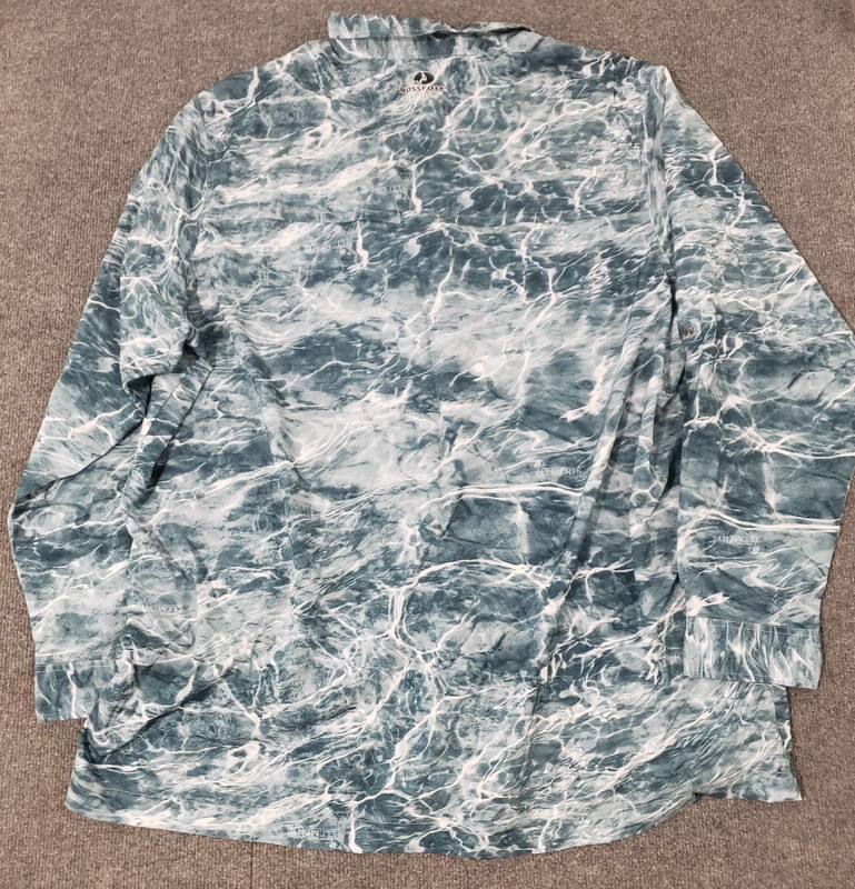 MOSSY OAK elements agua fishing button up shirt men's 3XL gallery