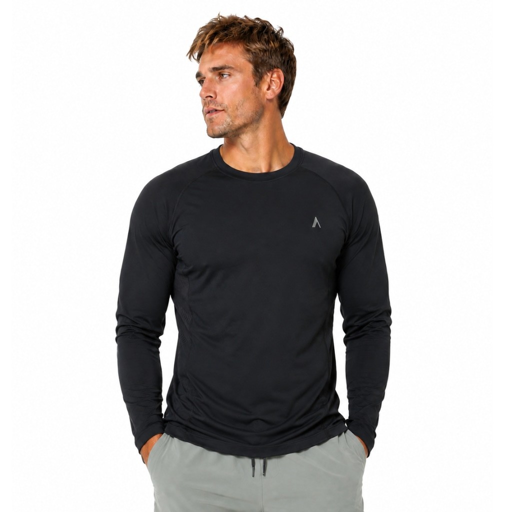Men’s Active Dry-Fit Long Sleeve Shirt – Acphylite – Black – Size XL – NWT gallery