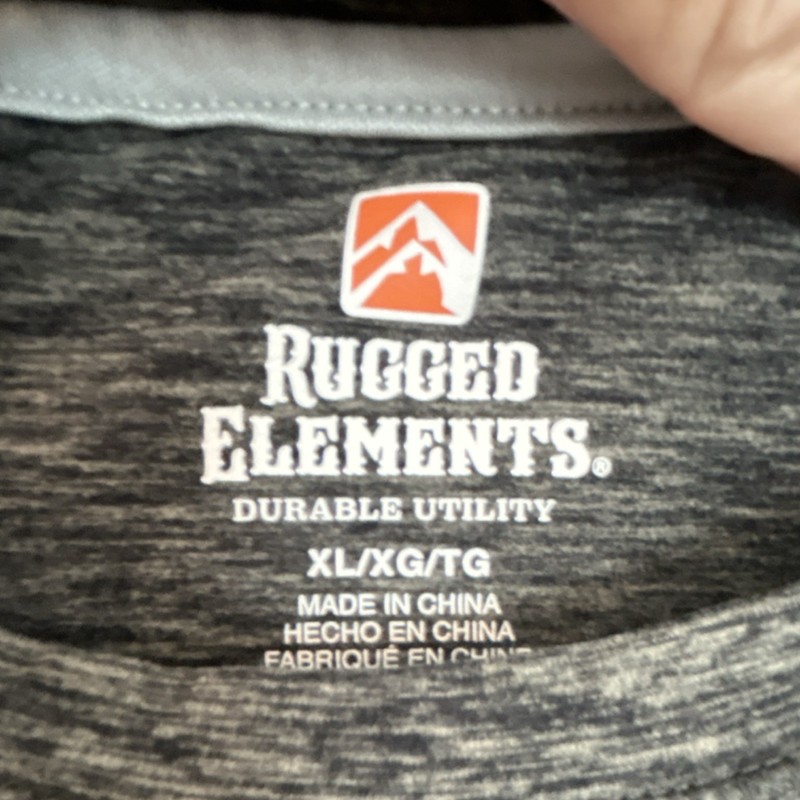Rugged Elements Durable Utility Long Sleeve Top XL Gray Polyester Spandex Soft gallery