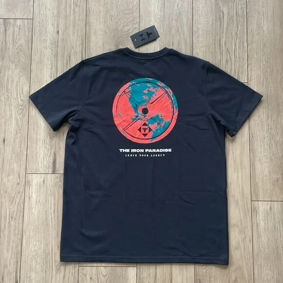 NWT Under Armour Project Rock Iron Paradise Leave Your Legacy Loose Fit T-Shirt gallery