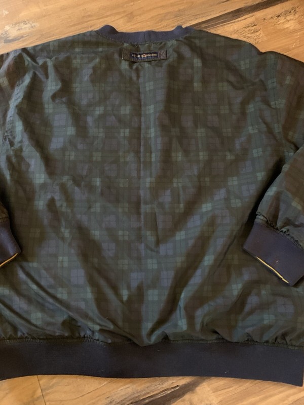Vintage Tommy Hilfiger Golf Reversible Windbreaker Pullover Top Sz L Large Plaid gallery