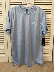 Adidas Men Tech Tee Heather Glow Blue