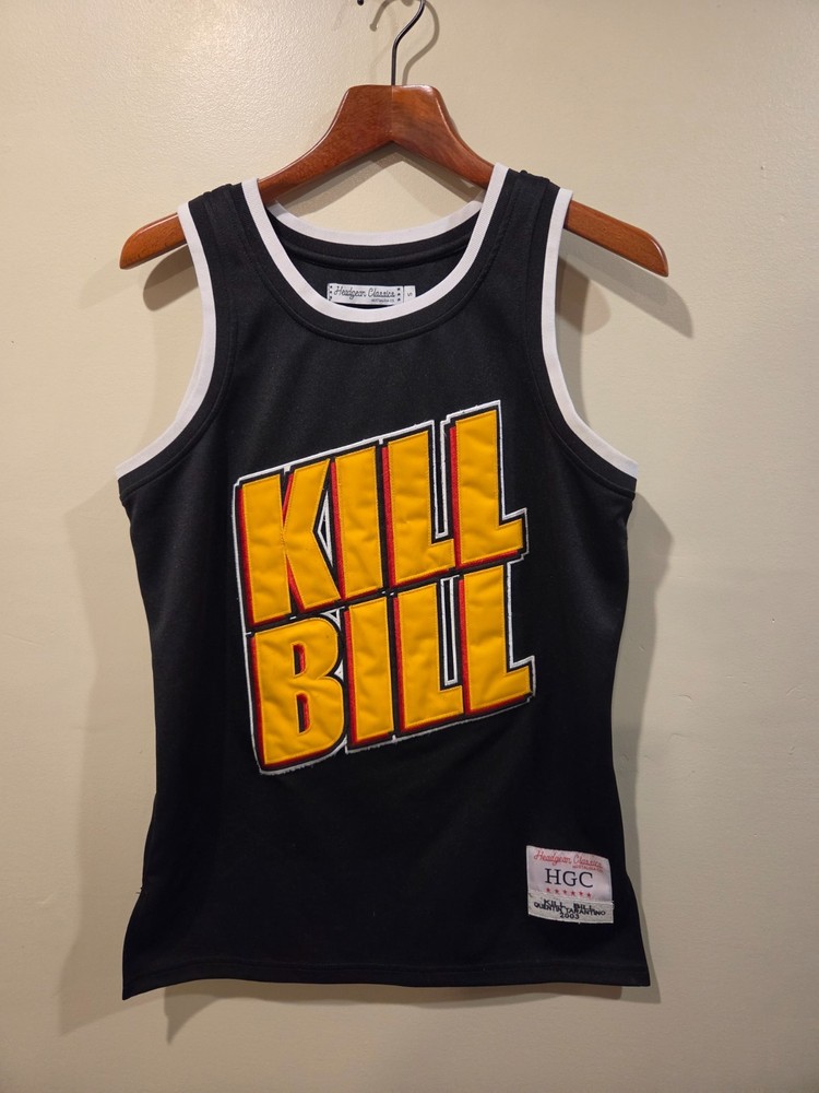 Kill Bill Tarantino Movie Headgear Classics basketball Jersey Sz Small Film Sewn