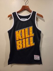Kill Bill Tarantino Movie Headgear Classics basketball Jersey Sz Small Film Sewn