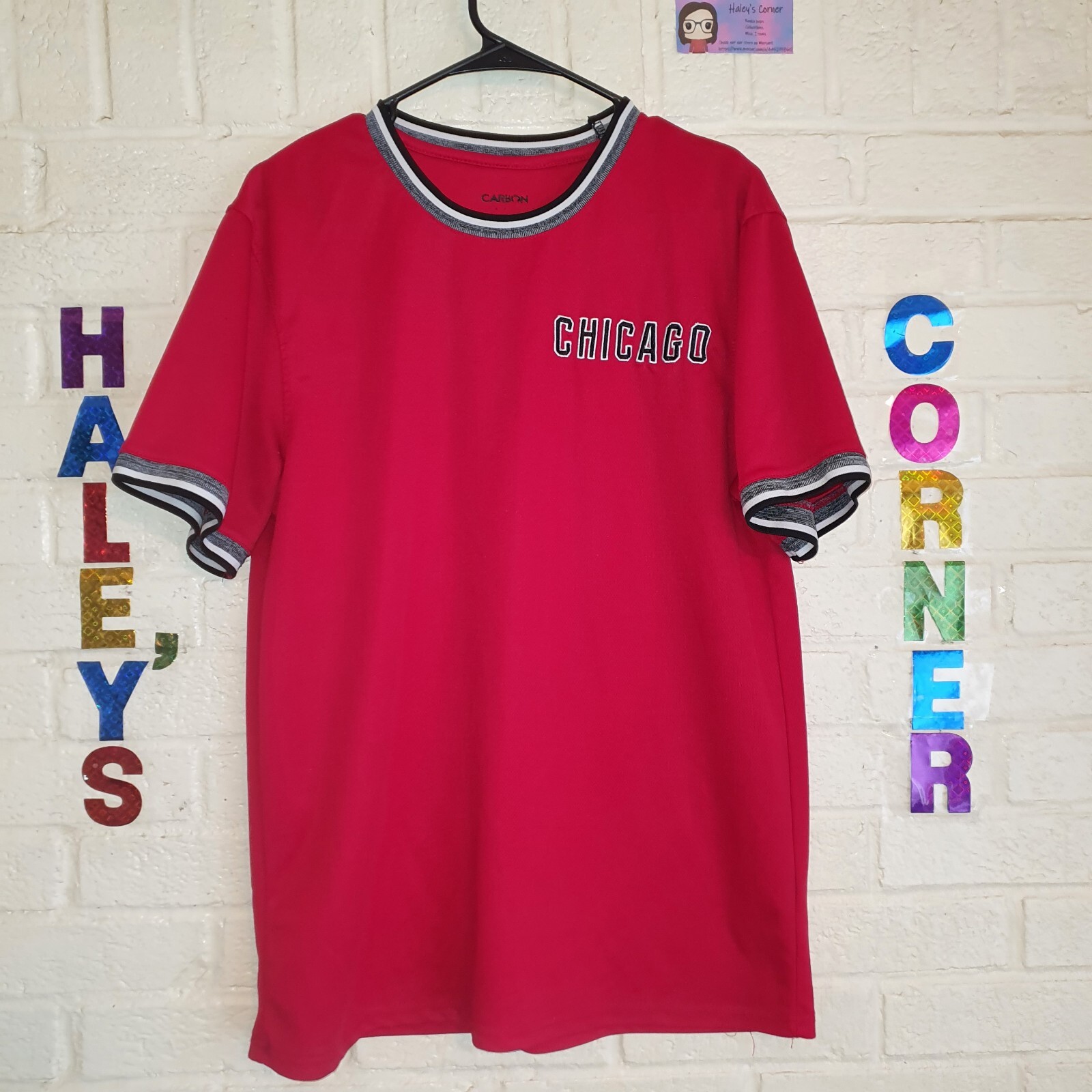 Chicago Mesh Jersey Top Gym Red/ Black Men'sSize L gallery
