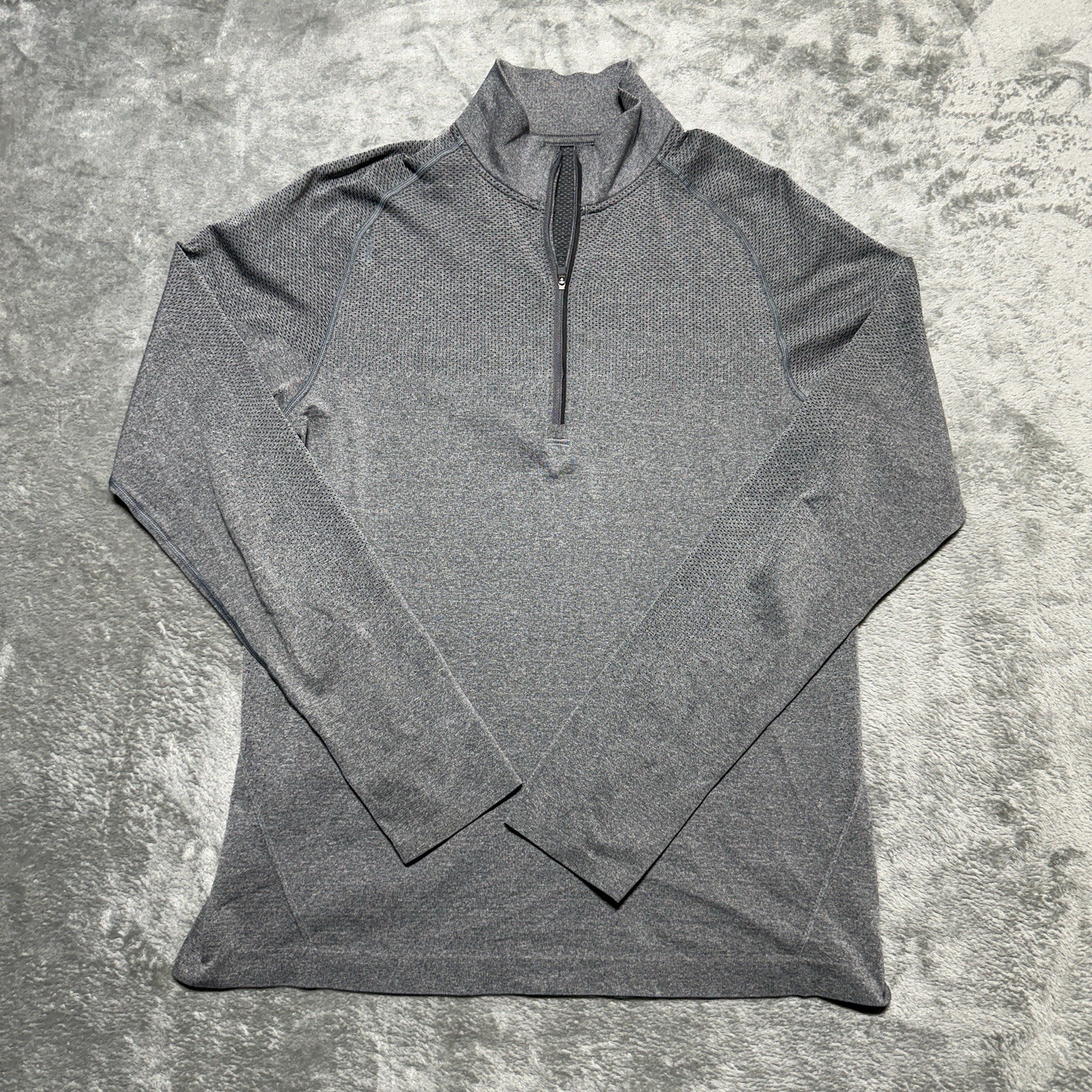 Lululemon Metal Vent Tech 1/2 Zip Pullover Medium Gray Heathered Half Zip Shirt gallery