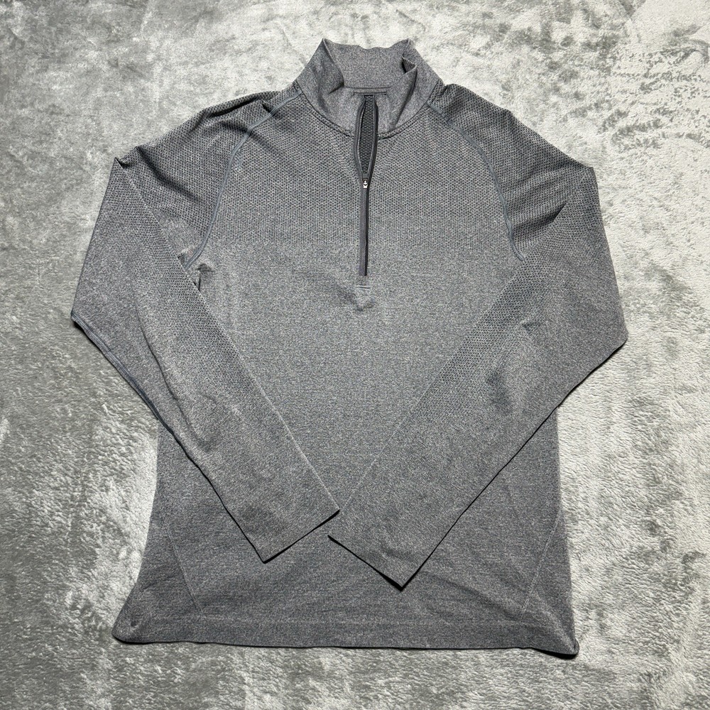Lululemon Metal Vent Tech 1/2 Zip Pullover Medium Gray Heathered Half Zip Shirt