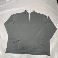 Peter Millar Perth Quarter Zip Stretch Performance 2XL Mens Grey Golf Logo