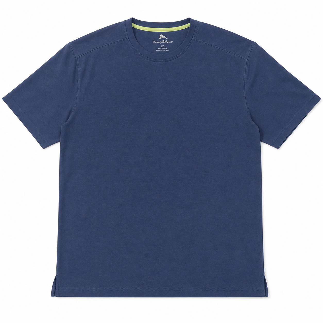 Tommy Bahama IslandZone Mens Large Blue Heathered UPF 30 Performance T-Shirt gallery