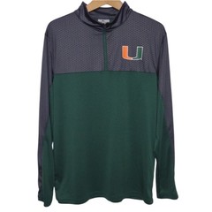 Miami Hurricanes Long Sleeve Shirt Size Medium Quarter Zip Colosseum Athletics
