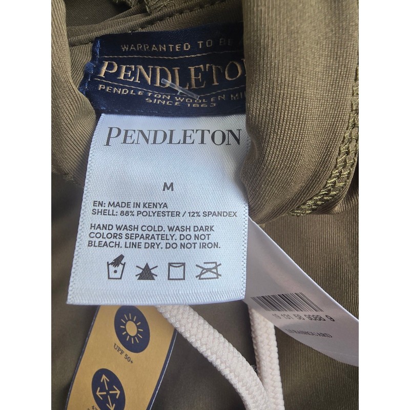 Pendleton Men’s Medium Performance Hoodie | Olive Green Technical Pullover | NWT gallery