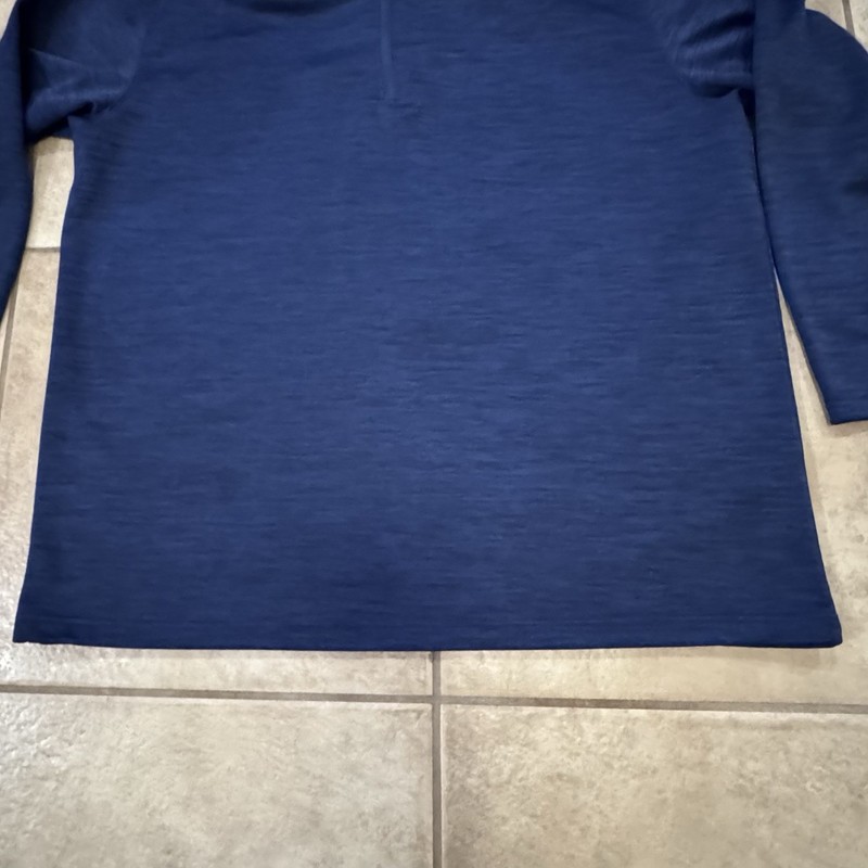 Blue Mountain Mens XL Long Sleeve Shirt 1/4 Zip Blue gallery
