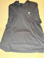 🐂Men’s Under Armour Project Rock Hooded Black Workout Shirt – Size XXL🐂