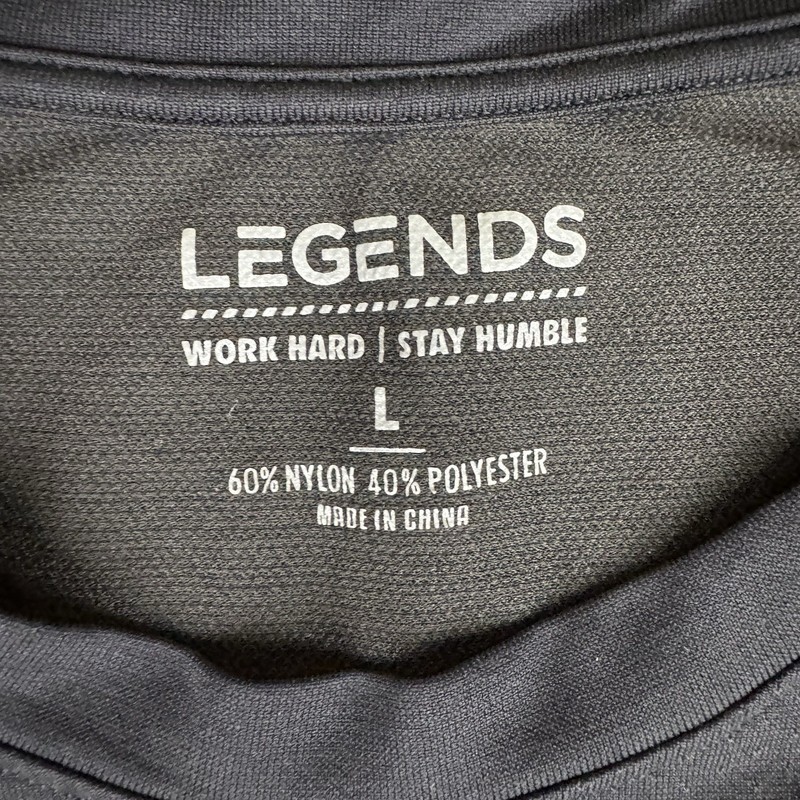 Legends Enzo Shirt Mens Large Black Training Running Outdoor Walking Performance gallery