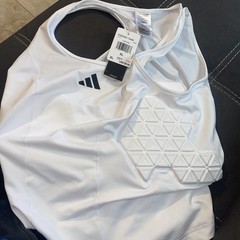 $80 NEW Adidas Padded Tank Top Men’s White Compression Sports Training Shirt XL