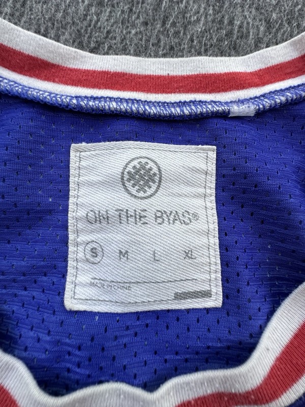 On The Byas Jersey Mens Small Blue American Flag 00 Tank Top Mesh Basketball gallery