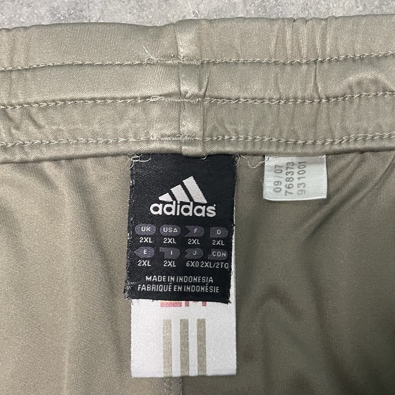 Size 2XL - Vintage Adidas Shorts Y2K Orange Olive Grey gallery