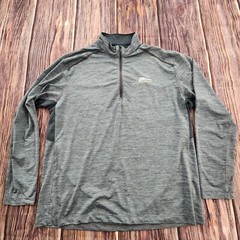 PGA National Tennis Gray Long Sleeve 1/4 Zip Windbreaker Men’s XL