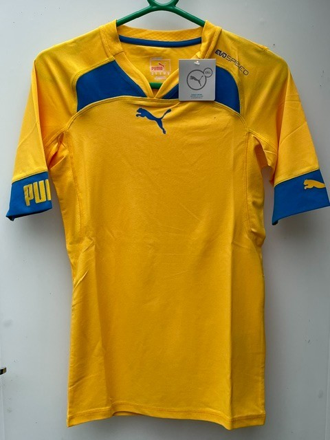 Men's Puma Evospeed Training Polyester Football/Gym Yellow T-Shirt P5 RRP £29.99 gallery