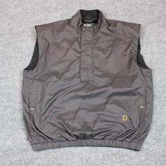 Footjoy Dryjoys Vest Windbreaker Pullover Men’s Large Gray Houndstooth Golf