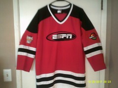 ESPN “National Hockey Night #79 Jersey” MEN’S RED BLACK WHITE TOP LARGE